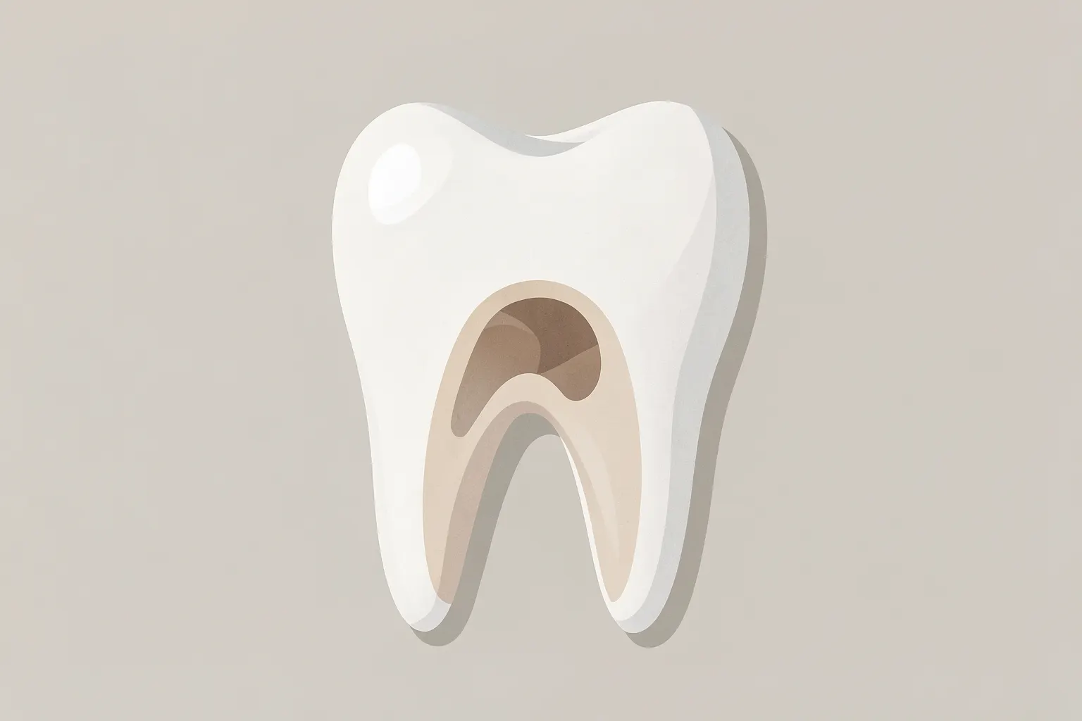 Dente com raiz exposta e cárie profunda, simbolizando a necessidade de tratamento de canal