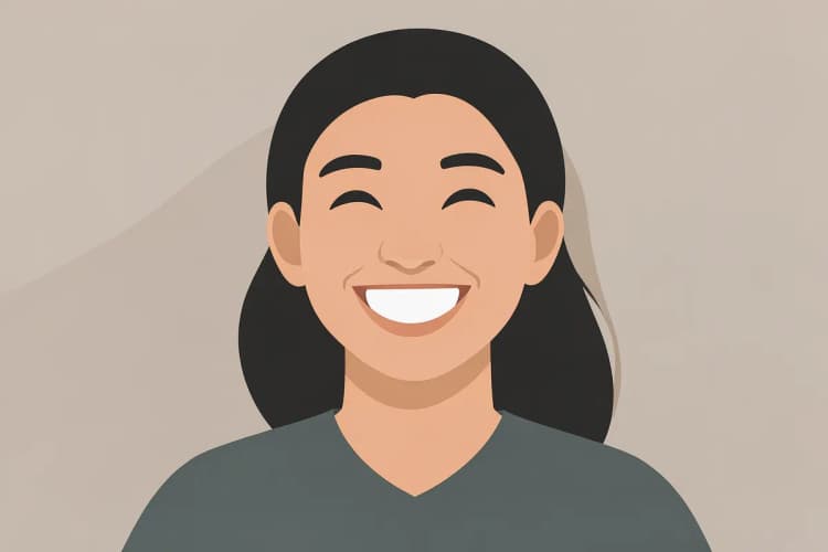 Um paciente sorrindo após o tratamento de canal.