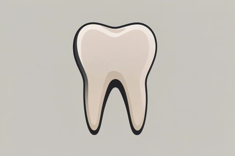 Radiografia de um dente mostrando a área inflamada na raiz