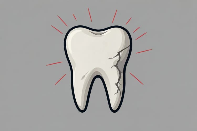 Dente com cárie avançada e dor visível