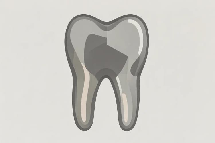 Raio-x de um dente mostrando uma restauração bem-sucedida